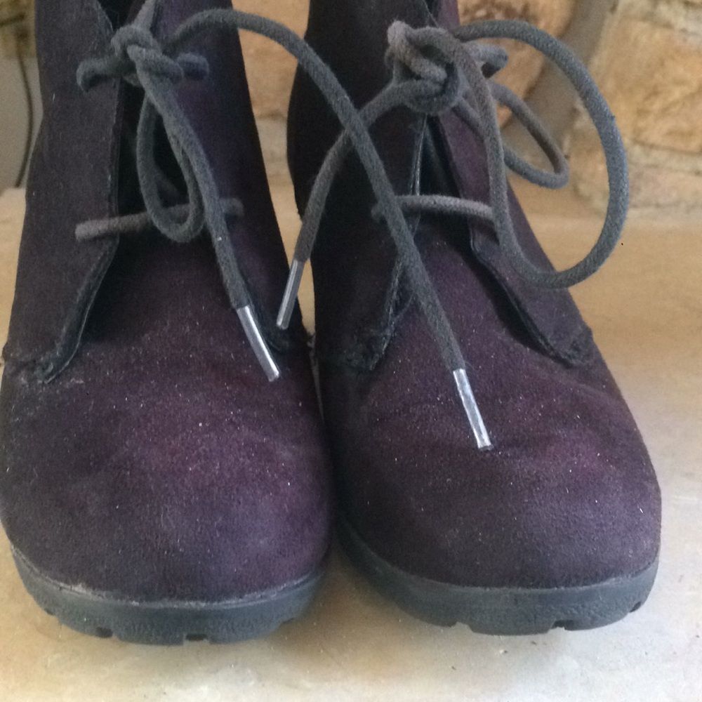 White Mountain Irma Heeled Lace Up Vegan Booties Black Size 7.5 - Picture 5 of 8